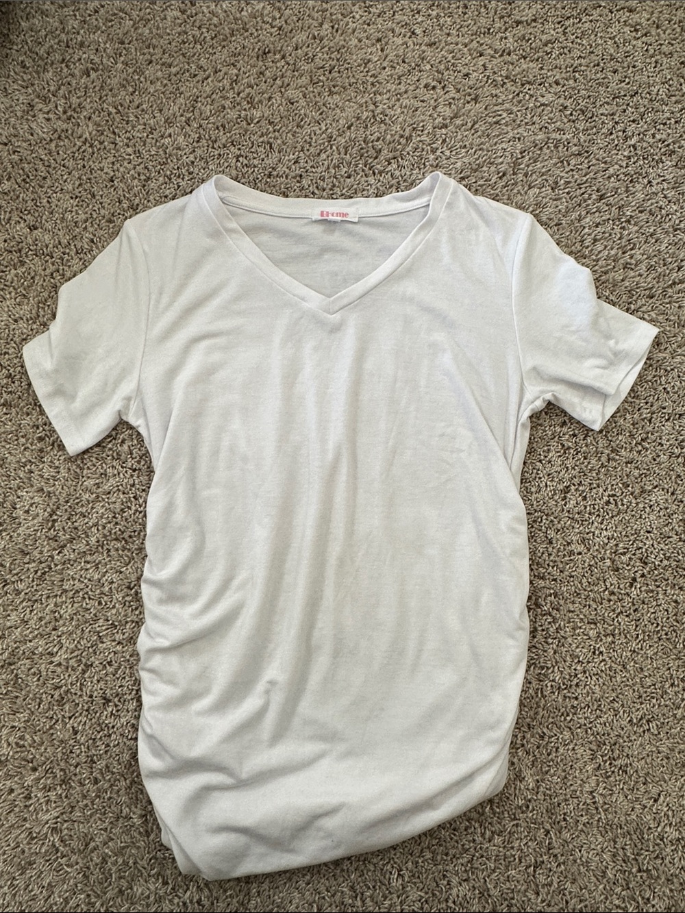 White V-Neck Short Sleeve Tee - RHome. Like new!